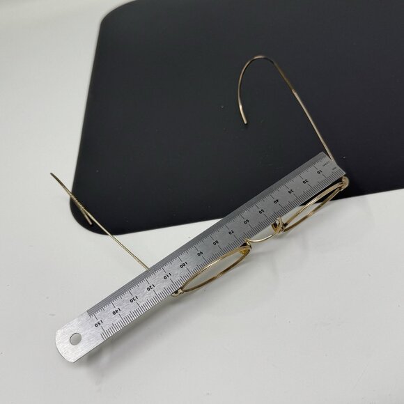 AMERICAN OPTICAL SQUIRE Eyeglasses Vintage Small circular perfectly round Lenon - Picture 9 of 10